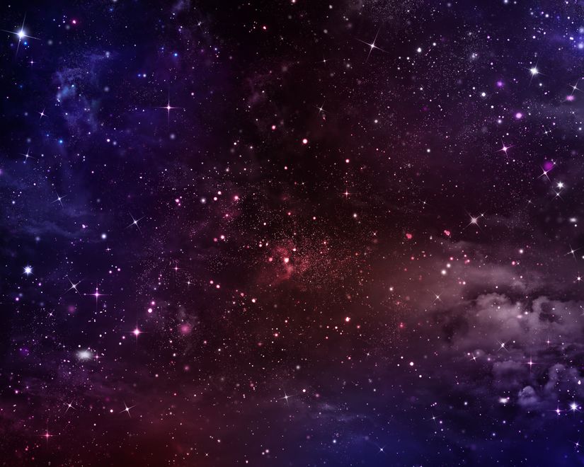 Red-And-Blue-Space-Sky-Mural-Wallpaper