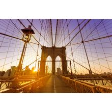 Brooklyn Bridge Sunset Wall Mural