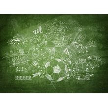 Soccer Blackboard Wall Mural