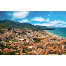 Cefalu Residential District Near The Sea In Italy Wall Mural