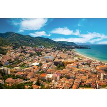 Cefalu Residential District Near The Sea In Italy Mural Wallpaper