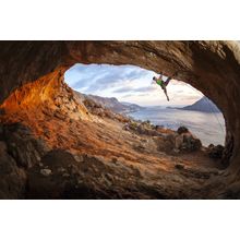 Climbing Along A Cave Roof Wall Mural