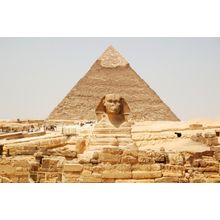 Sphinx With Pyramids In Background Wall Mural