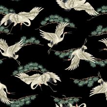 Crane Dance Pattern Wallpaper