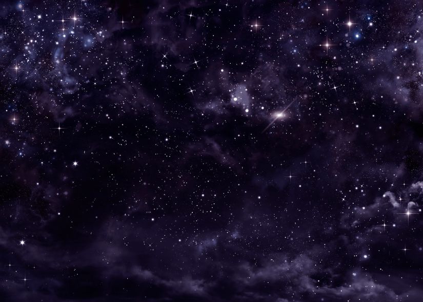 Starry Night Sky In Deep Outer Space Mural Wallpaper
