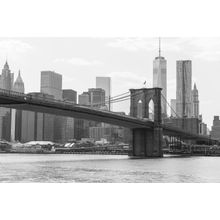 The Brooklyn Bridge In Black And White Wall Mural