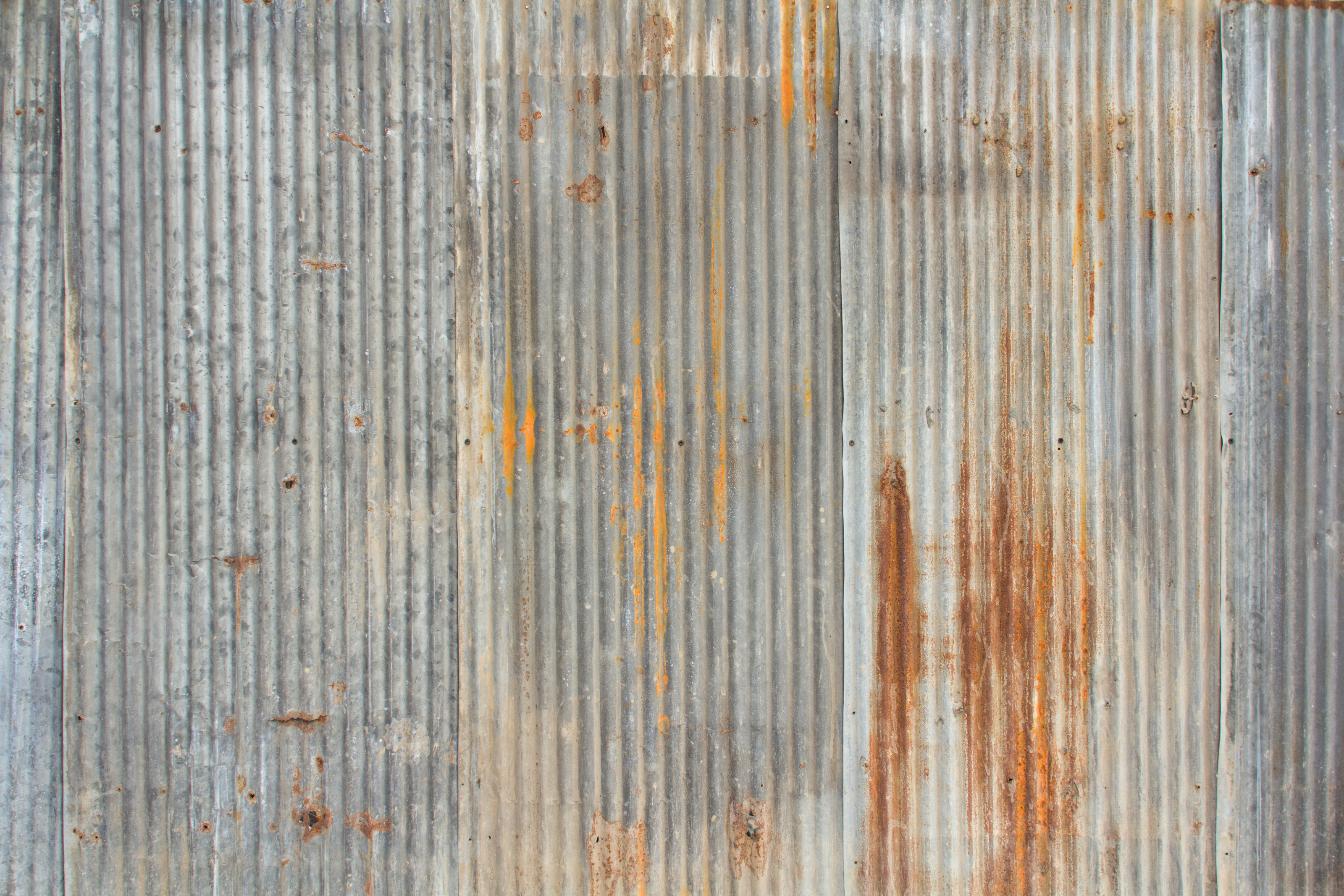 rusted metal wall panels