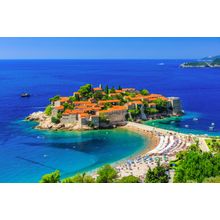 Sveti Stefan Island Beach Wall Mural