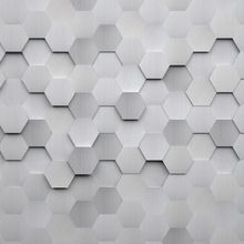 Brushed Metal Hexagon Wall Mural