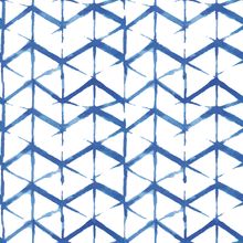 Watercolor Indigo Shibori Pattern Wallpaper