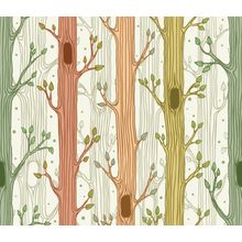 Woodland Forest Pattern Wallpaper