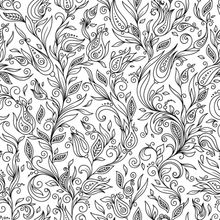 Flower Doodle Pattern Wallpaper
