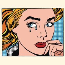 Pop Girl Tears Wall Mural