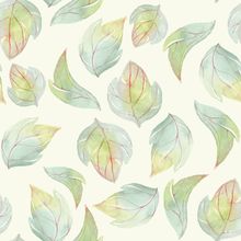 Watercolor Leaf Pattern Wallpaper
