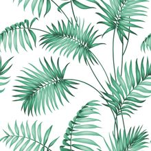 Tropical Palm Leaves Pattern Wallpaper