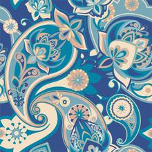 Henna Paisley - Blue Wallpaper