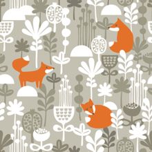 Forest Fox Pattern Wallpaper