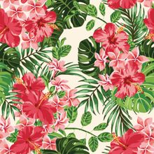 Tropical Leaves And Blooms Wallpaper
