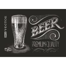 Chalkboard Beer Illustration Wall Mural