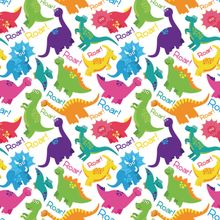 Rainbow Dinosaur Pattern Wallpaper