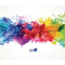 Bright Watercolor Stains Wall Mural