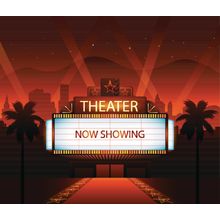 Movie Theater Now Showing Wall Mural