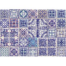 Patchwork Moroccan Tile Pattern Wallpaper
