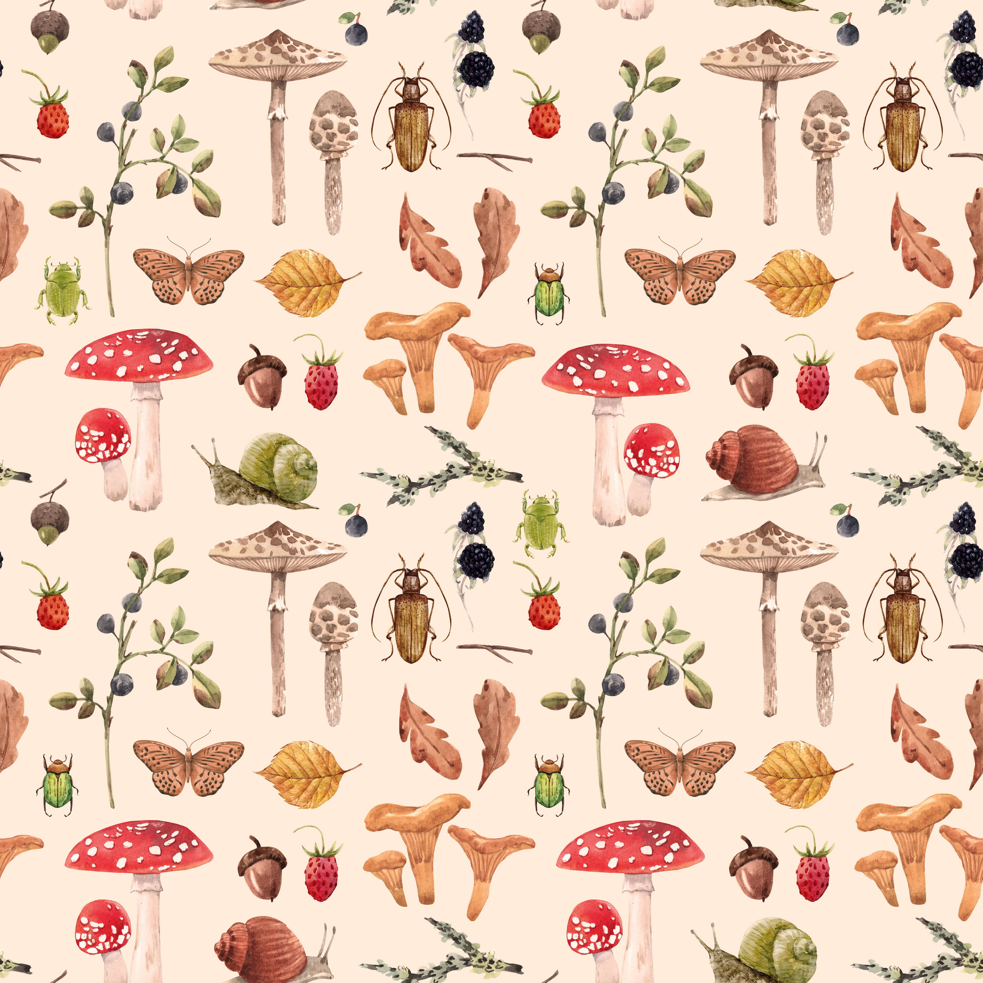 Mushroom Pattern Images  Free Photos PNG Stickers Wallpapers   Backgrounds  rawpixel