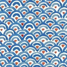 Hand-Painted Fish Scale Pattern Wallpaper