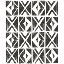 Black and White Woodblock Print Wallpaper