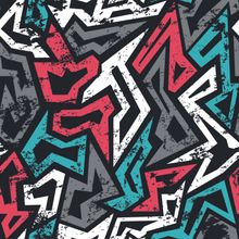 Grunge Graffiti Tessellation Wall Mural