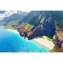 View Of Na Pali Coast on Kauai Island, Hawaii On A Sunny Day  Mural Wallpaper