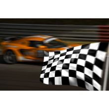 Orange Racecar Wall Mural