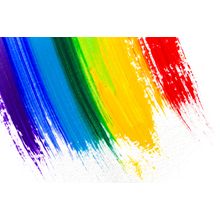 Acrylic Paint Rainbow Wall Mural