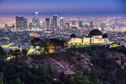 Griffith-Osbervatory-and-Downtown-Los-Angeles-Wallpaper-Mural