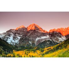 Maroon Bells Sunrise Wall Mural
