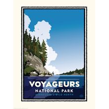 National Parks Voyageurs Fishing Mural Wallpaper
