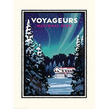 National Parks Voyageurs Kettle Falls In Winter Wall Mural