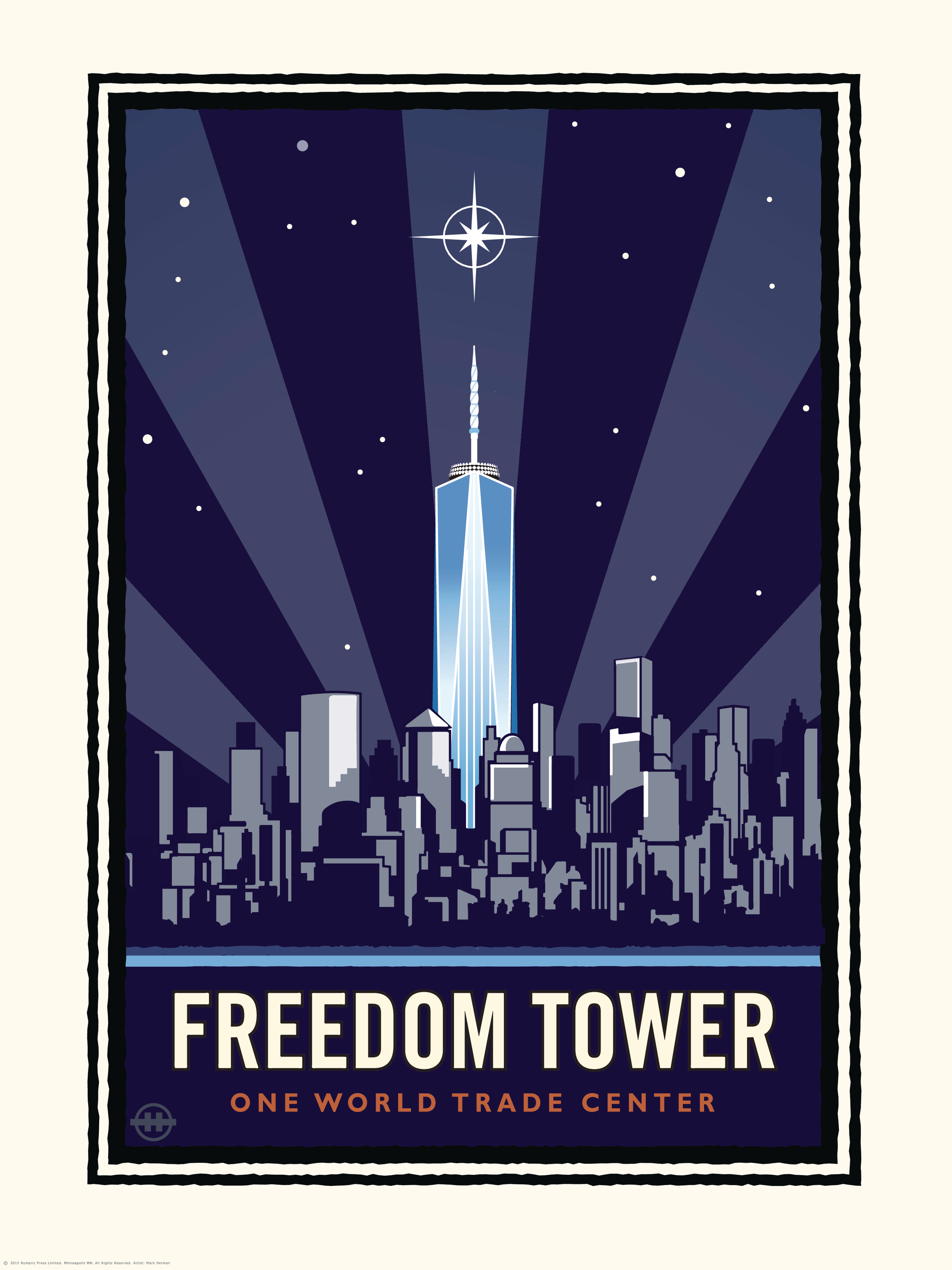 Poster, Quadro New York - Freedom Tower (B&W) su Europosters
