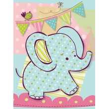 Tiny Menagerie - Sweet Baby Elephant Wallpaper Mural