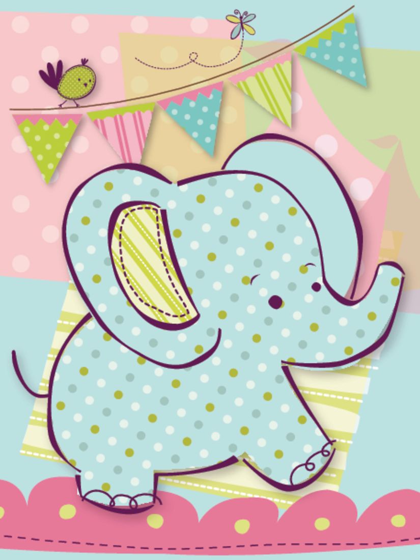 Tiny-Menagerie-Sweet-Baby-Elephant-Wallpaper-Mural