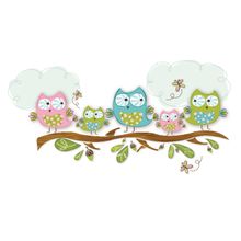 Whoo's Cute - Hanging Out on a Limb Wall Mural