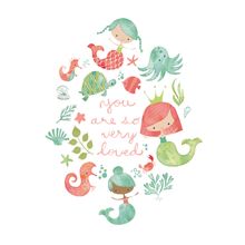 Under the Sea - Mermaid (Vertical) Mural Wallpaper