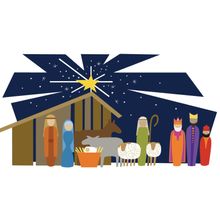 Modern Nativity Wall Mural