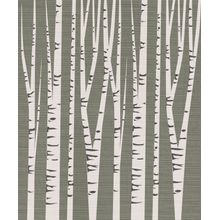 Birch Trees Illustration Wall Mural