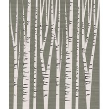 Birch Trees Illustration Mural Wallpaper