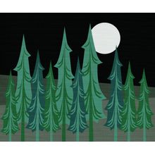Mountain Trees Wall Mural