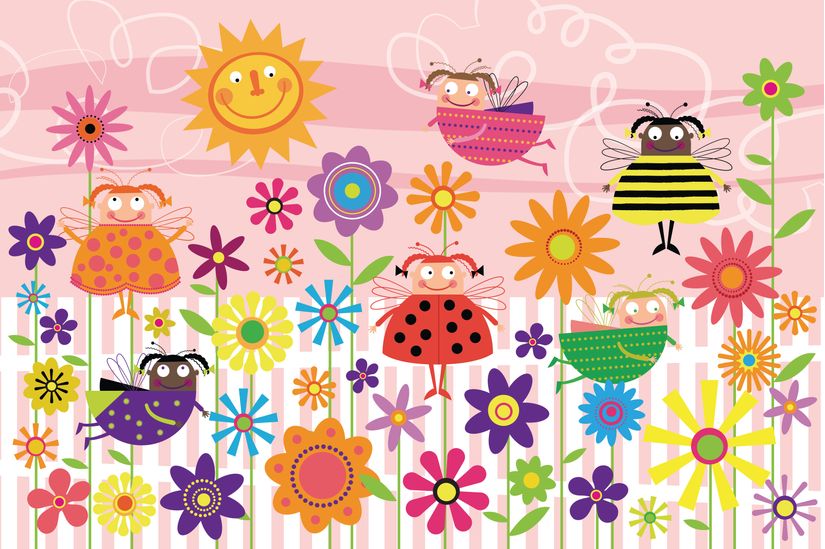 Ladybug-Garden-Wallpaper-Mural