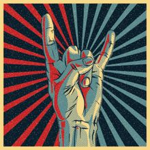 Rock N Roll Hand Wall Mural