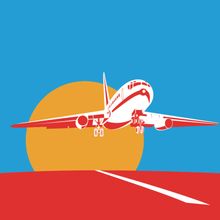Jet Plane Taking Off Wall Mural